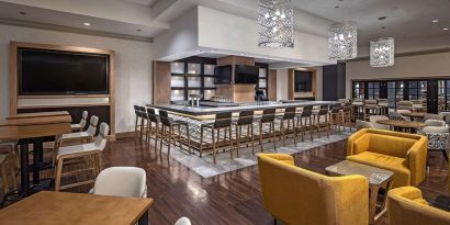 Hotel bar at DoubleTree By Hilton Modesto.