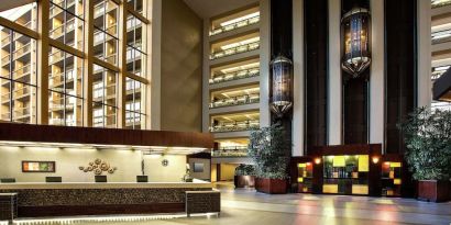 Lobby area at Hilton Bellevue.