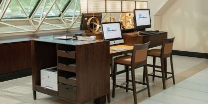 Business center available at Hilton Bellevue.