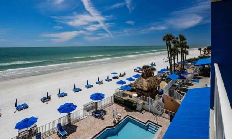 Beautiful outdoor space with pool beside the beach at DoubleTree Beach Resort By Hilton Tampa Bay - North Redington.