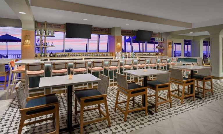 Hotel bar at DoubleTree Beach Resort By Hilton Tampa Bay - North Redington.