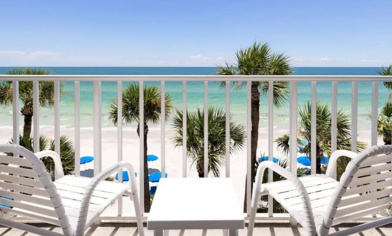 Balcony view from day use room at DoubleTree Beach Resort By Hilton Tampa Bay - North Redington.