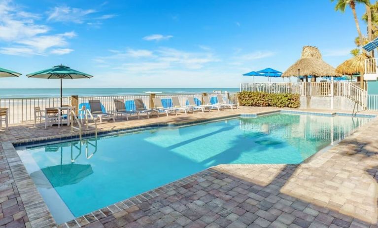 Outdoor pool overlooking the beach at DoubleTree Beach Resort By Hilton Tampa Bay - North Redington.