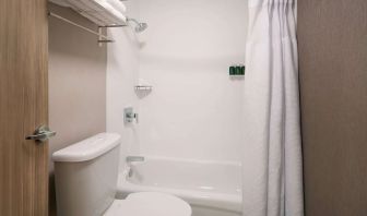 Private guest bathroom with shower at Sonesta Select Seattle Renton.