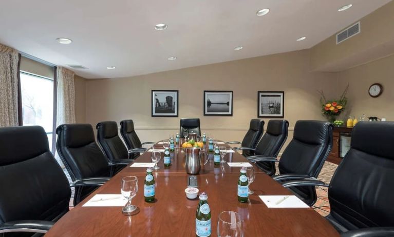 Meeting room at DoubleTree By Hilton Grand Rapids Airport.