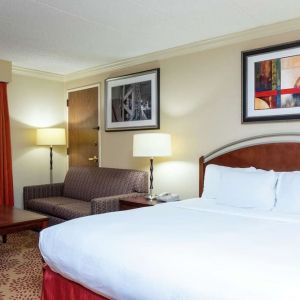 Day use room with sofa at DoubleTree By Hilton Grand Rapids Airport.