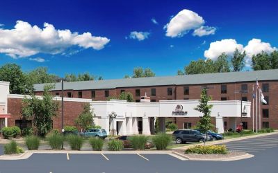 Parking area at DoubleTree By Hilton Grand Rapids Airport.