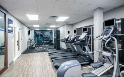 Fitness center at Hampton Inn & Suites Amelia Island-Historic Harbor Front.