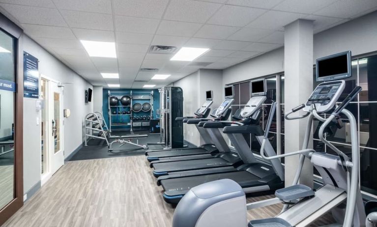 Fitness center at Hampton Inn & Suites Amelia Island-Historic Harbor Front.