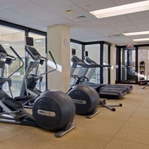 Fitness center at DoubleTree By Hilton Lisle-Naperville.
