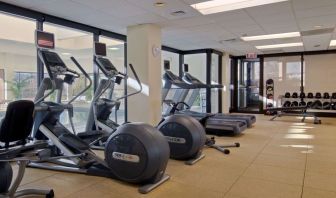 Fitness center at DoubleTree By Hilton Lisle-Naperville.
