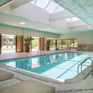 Relaxing indoor pool at DoubleTree By Hilton Lisle-Naperville.