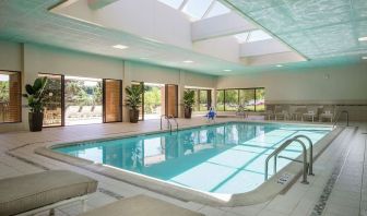 Relaxing indoor pool at DoubleTree By Hilton Lisle-Naperville.