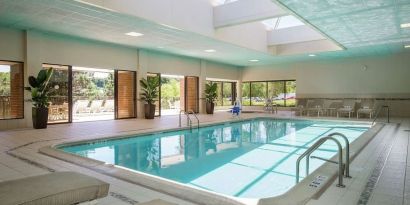 Relaxing indoor pool at DoubleTree By Hilton Lisle-Naperville.