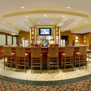 Hotel bar at DoubleTree By Hilton Lisle-Naperville.