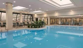 Relaxing indoor pool at DoubleTree By Hilton Canton Downtown.