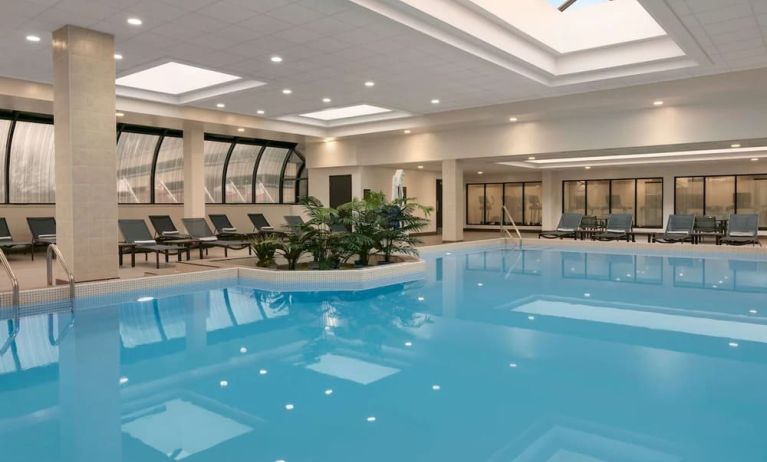 Relaxing indoor pool at DoubleTree By Hilton Canton Downtown.
