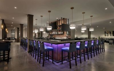 Hotel bar at DoubleTree By Hilton Canton Downtown.
