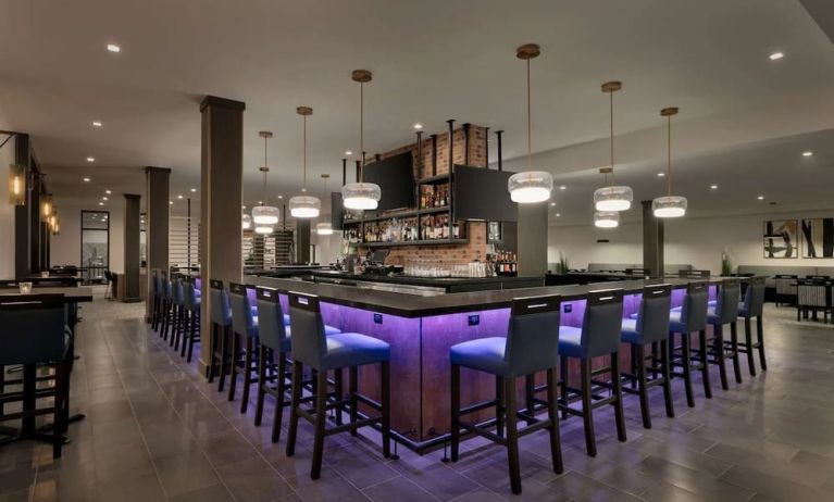 Hotel bar at DoubleTree By Hilton Canton Downtown.