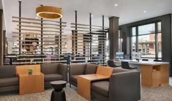 Business center and elegant workspace at DoubleTree By Hilton Canton Downtown.