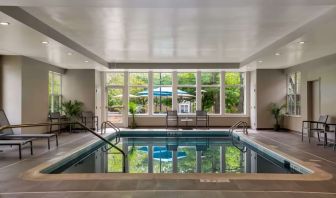 Relaxing indoor heated pool at Sonesta ES Suites Parsippany Morris Plains.