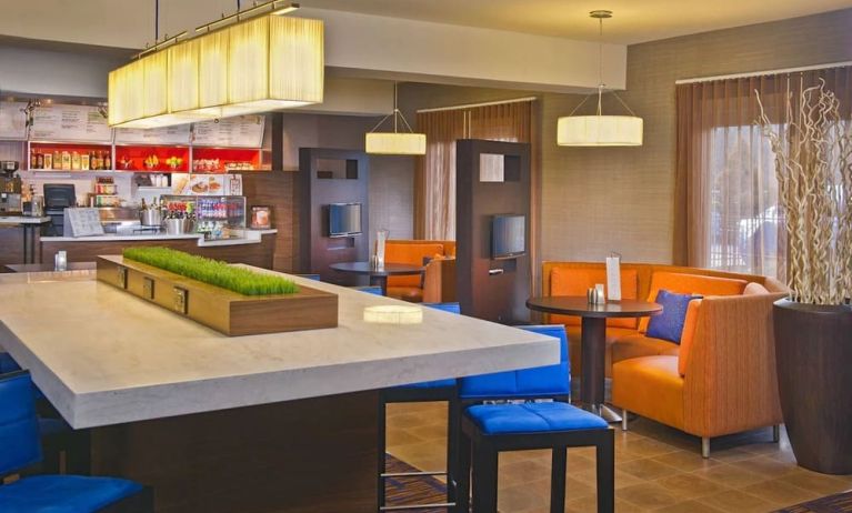 Lobby workspace at Sonesta Select Tinton Falls Eatontown.