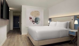 King bed at Sonesta White Plains Downtown.