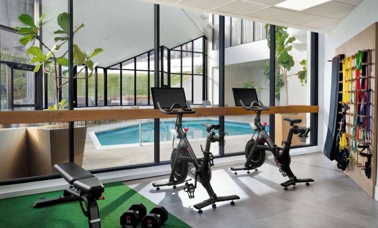 Fitness center at Sonesta White Plains Downtown.