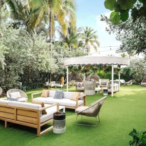 Patio lounge at Nautilus Sonesta Miami Beach.