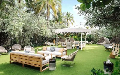 Patio lounge at Nautilus Sonesta Miami Beach.