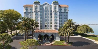 Parking area at Embassy Suites By Hilton San Francisco Airport Waterfront.