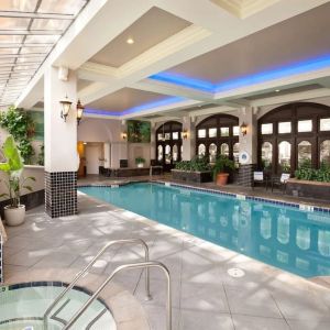 Refreshing indoor pool at Embassy Suites By Hilton San Francisco Airport Waterfront.