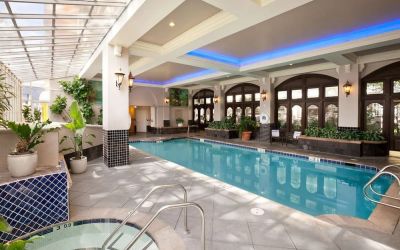 Refreshing indoor pool at Embassy Suites By Hilton San Francisco Airport Waterfront.