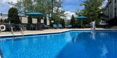 Refreshing outdoor pool at Hampton Inn Bloomington.
