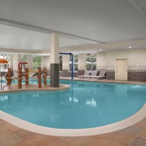 Relaxing indoor pool at Hilton Garden Inn Fort Worth Medical Center.