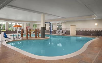 Relaxing indoor pool at Hilton Garden Inn Fort Worth Medical Center.