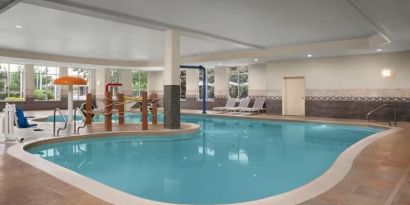 Relaxing indoor pool at Hilton Garden Inn Fort Worth Medical Center.
