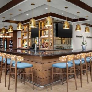 Hotel bar at Hilton Garden Inn Fort Worth Medical Center.