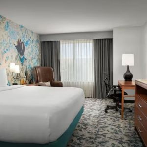Day use room with work desk at Hilton Garden Inn Fort Worth Medical Center.
