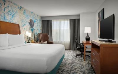 Day use room with work desk at Hilton Garden Inn Fort Worth Medical Center.