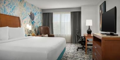 Day use room with work desk at Hilton Garden Inn Fort Worth Medical Center.