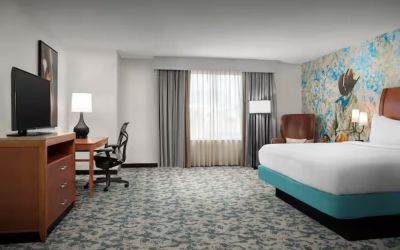 Spacious day use room with work desk at Hilton Garden Inn Fort Worth Medical Center.