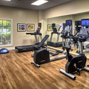 Well equipped fitness center at Atlanta Airport South.