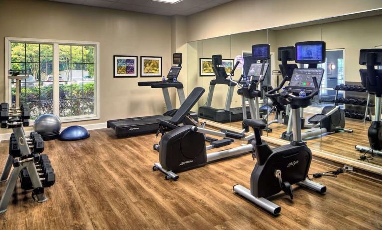 Well equipped fitness center at Atlanta Airport South.
