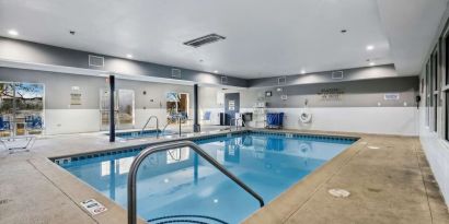 Indoor heated pool at Country Inn & Suites By Radisson, Chicago O'Hare South.