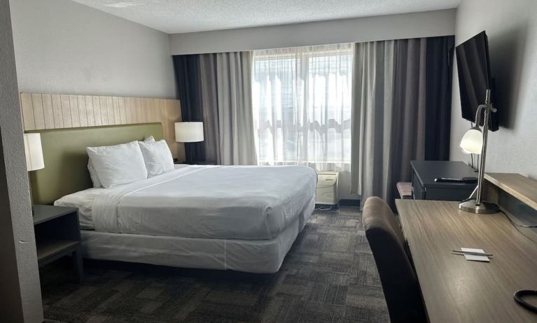 Bright and spacious day use room with work desk and private bathroom at Country Inn & Suites By Radisson, Chicago O'Hare South.