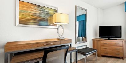 Day use room' workspace at Sonesta Anaheim Resort Area.