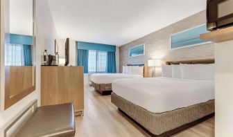 Day use twin room at Sonesta Anaheim Resort Area.
