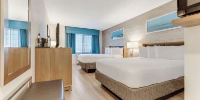 Day use twin room at Sonesta Anaheim Resort Area.
