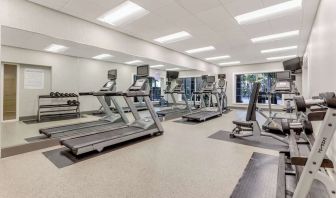 Fully equipped fitness center at Sonesta Anaheim Resort Area. 